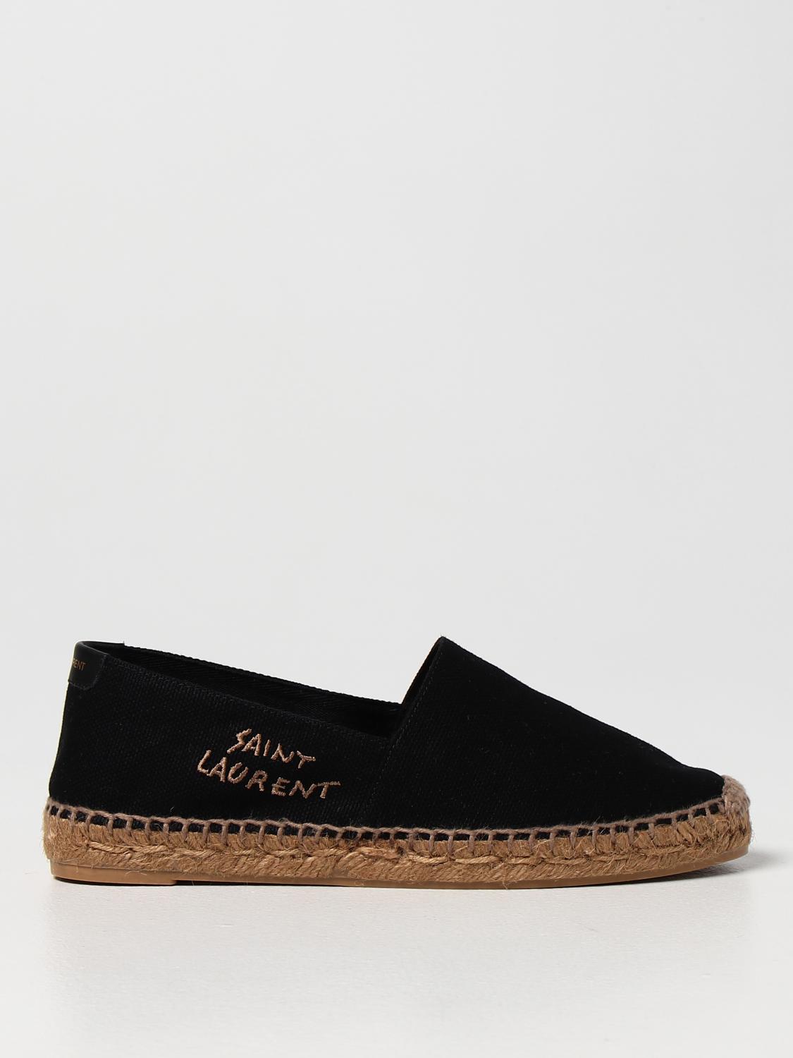 Saint Laurent Black Canvas Espadrilles