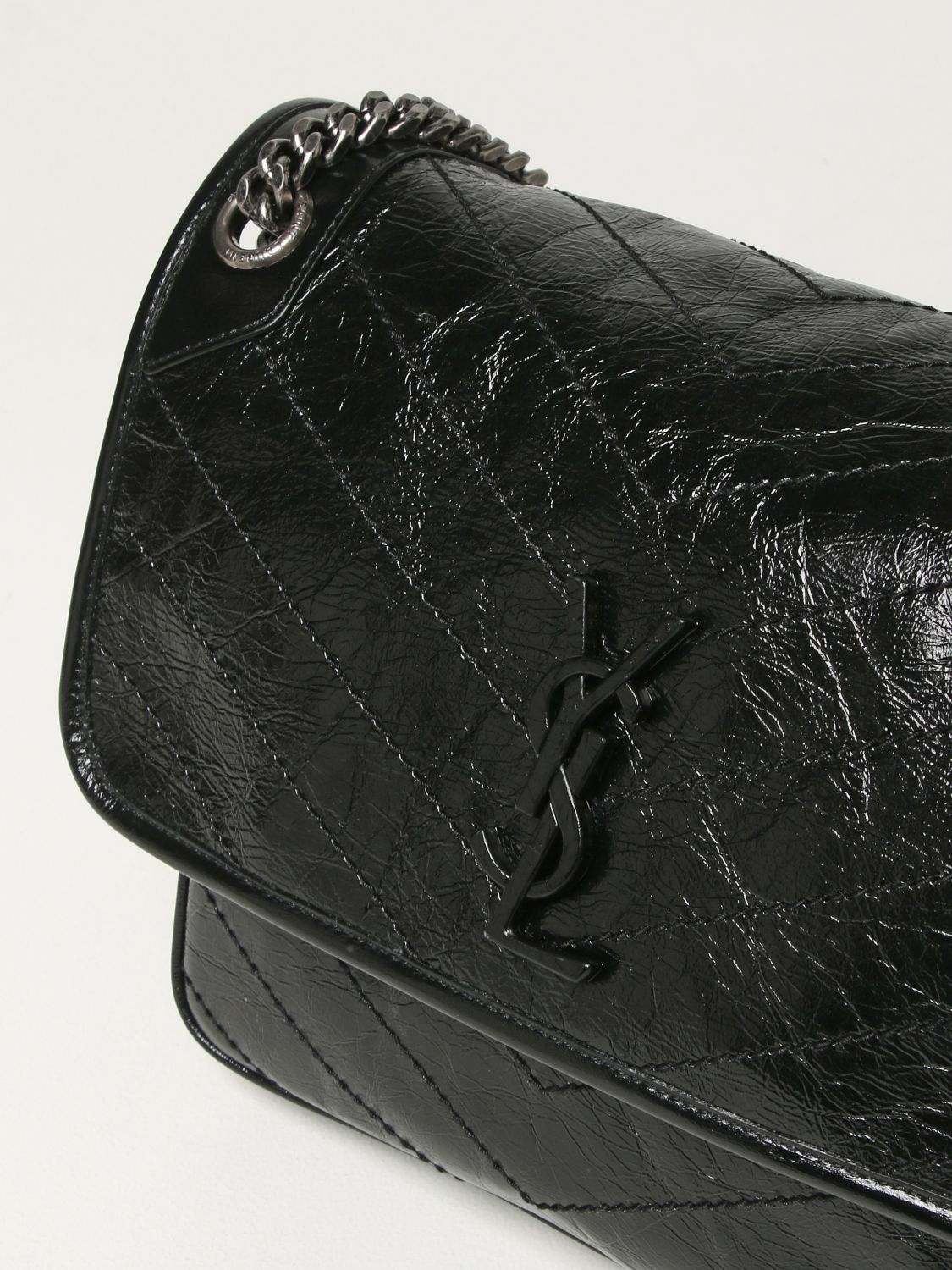 Niki patent leather crossbody bag Saint Laurent Black in Patent leather -  23803752