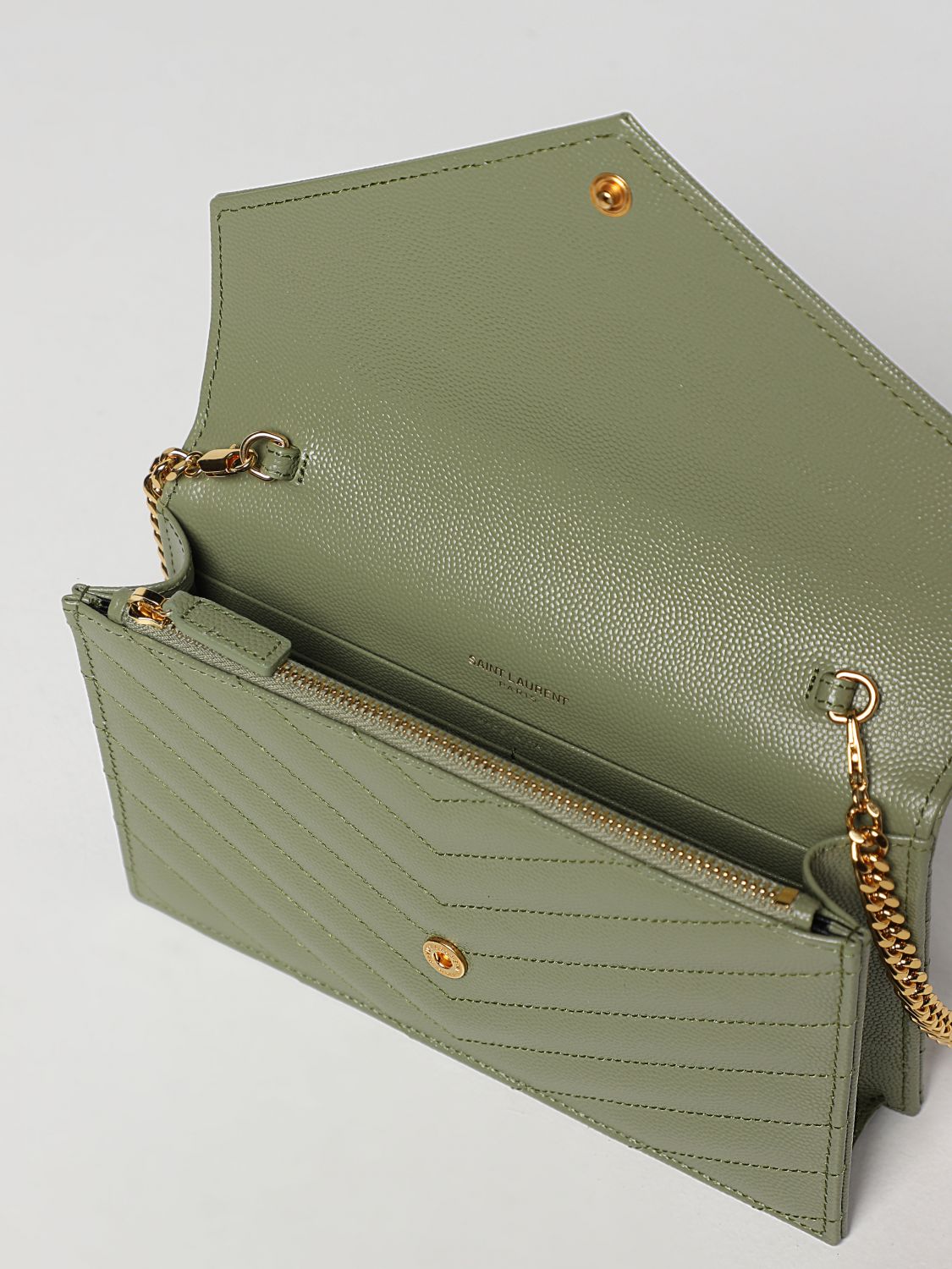 Мини-сумка Saint Laurent: Наплечная сумка Женское Saint Laurent зеленый 5