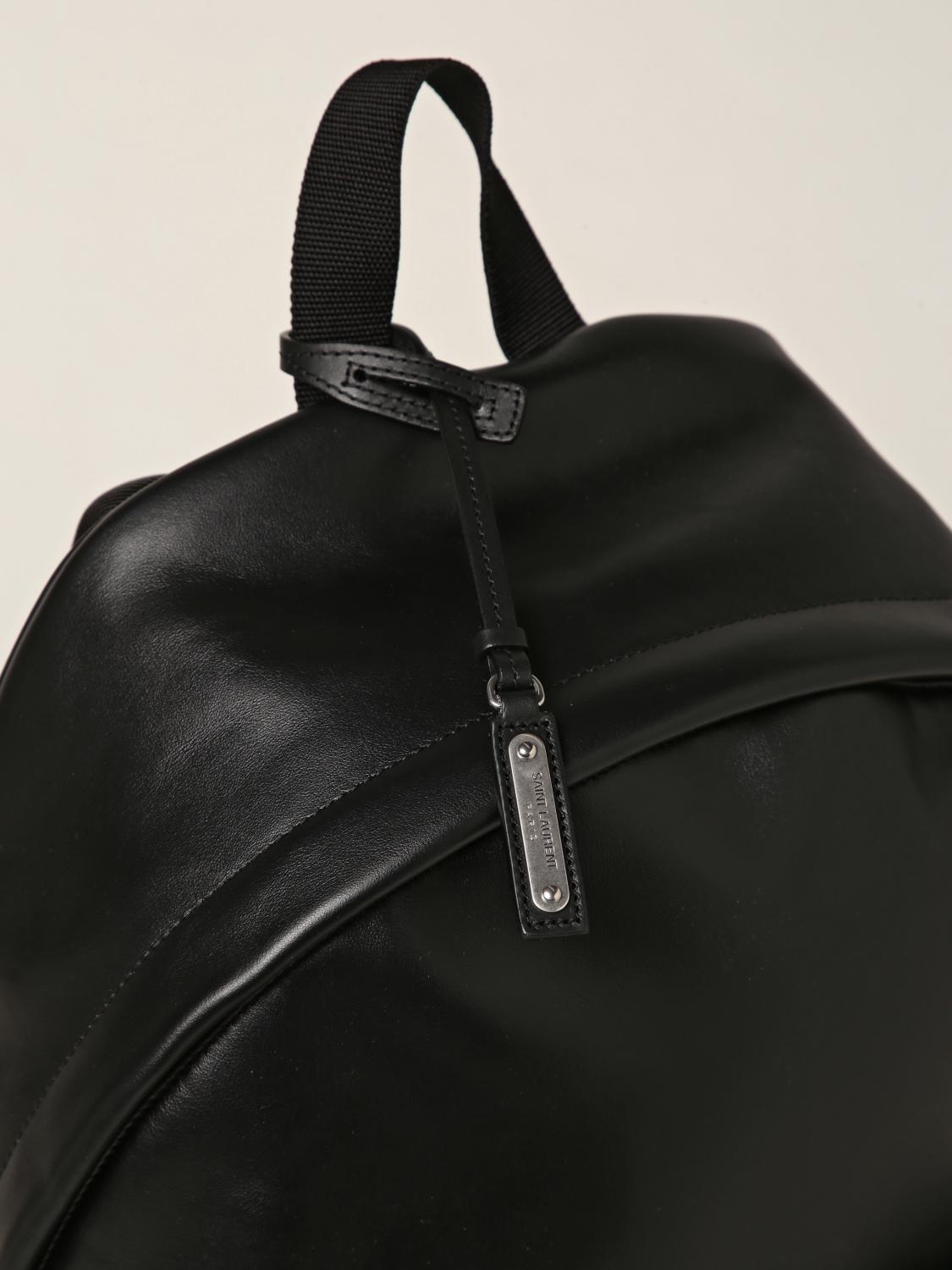 SAINT LAURENT City smooth leather backpack Black Saint Laurent