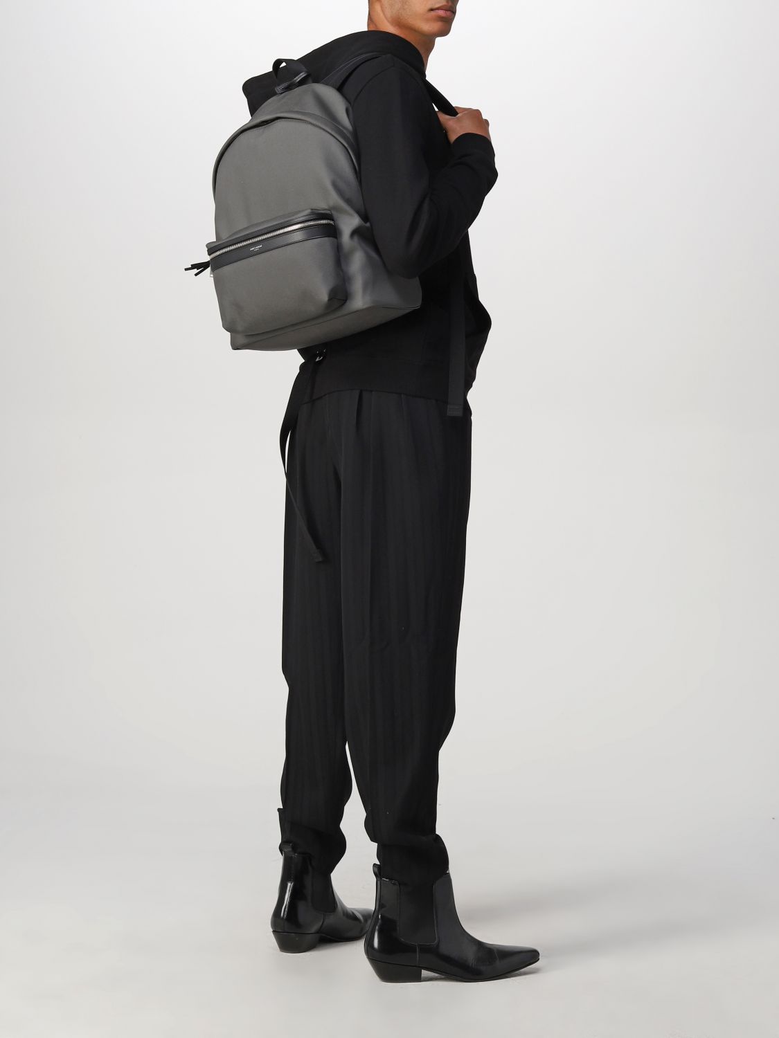 Backpack Saint Laurent: Saint Laurent City nylon backpack charcoal 2