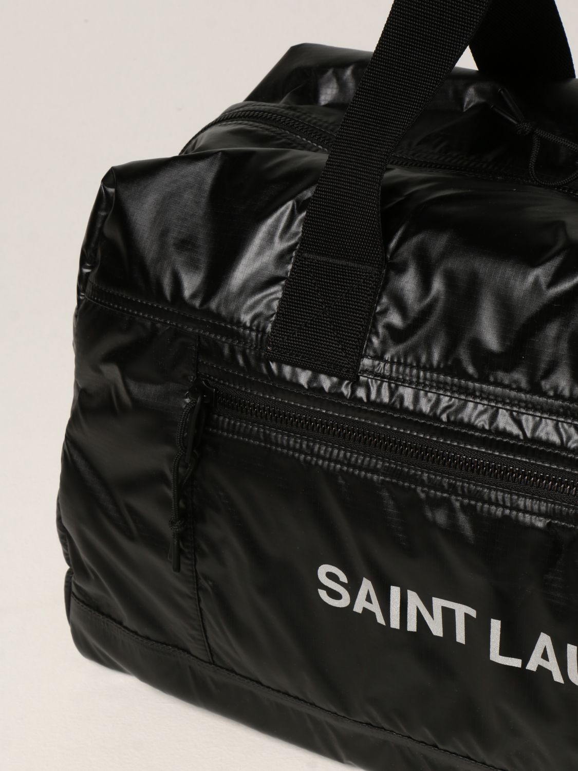 Travel bag Saint Laurent: Saint Laurent Nuxx Duffle nylon travel bag black 4