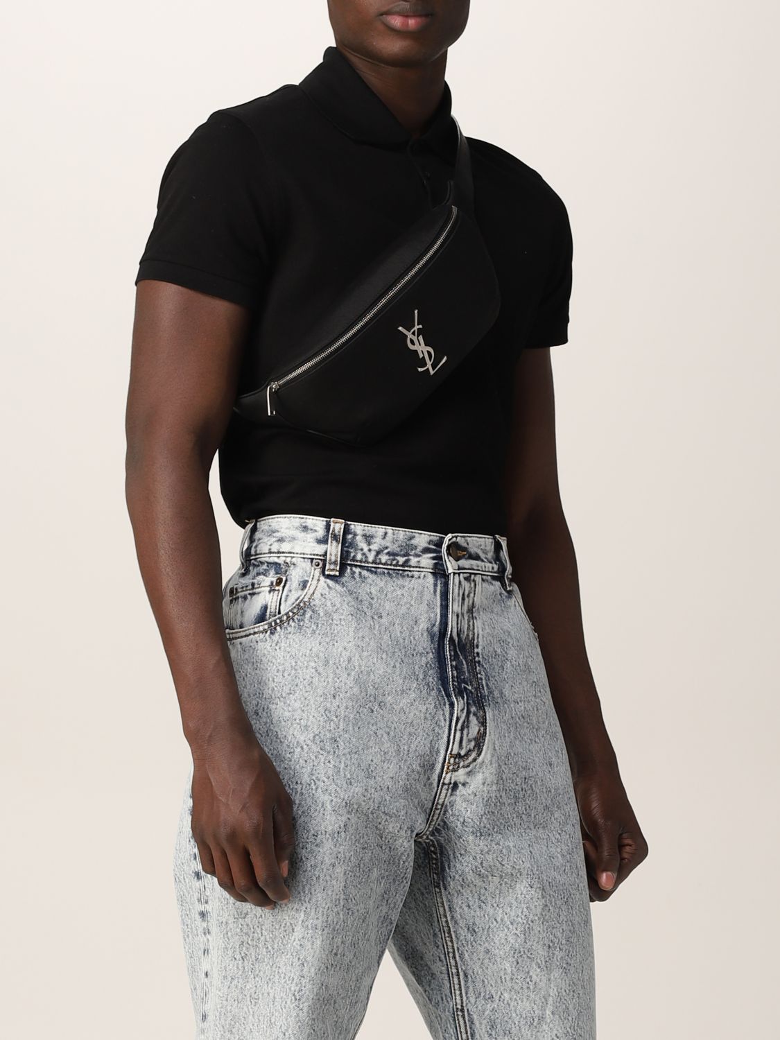Saint Laurent YSL Belt Bag - Black for Men