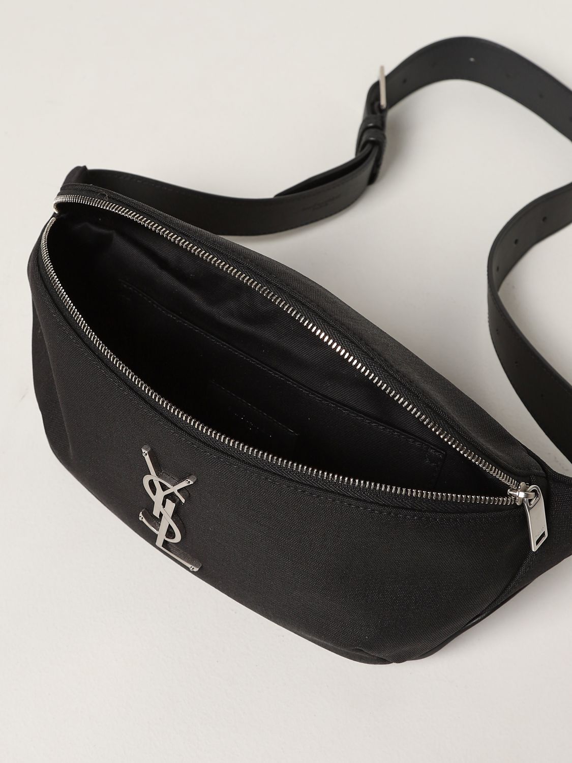 SAINT LAURENT: Classic Monogram canvas belt bag - Black  Saint Laurent  belt bag 590076GIV6E online at