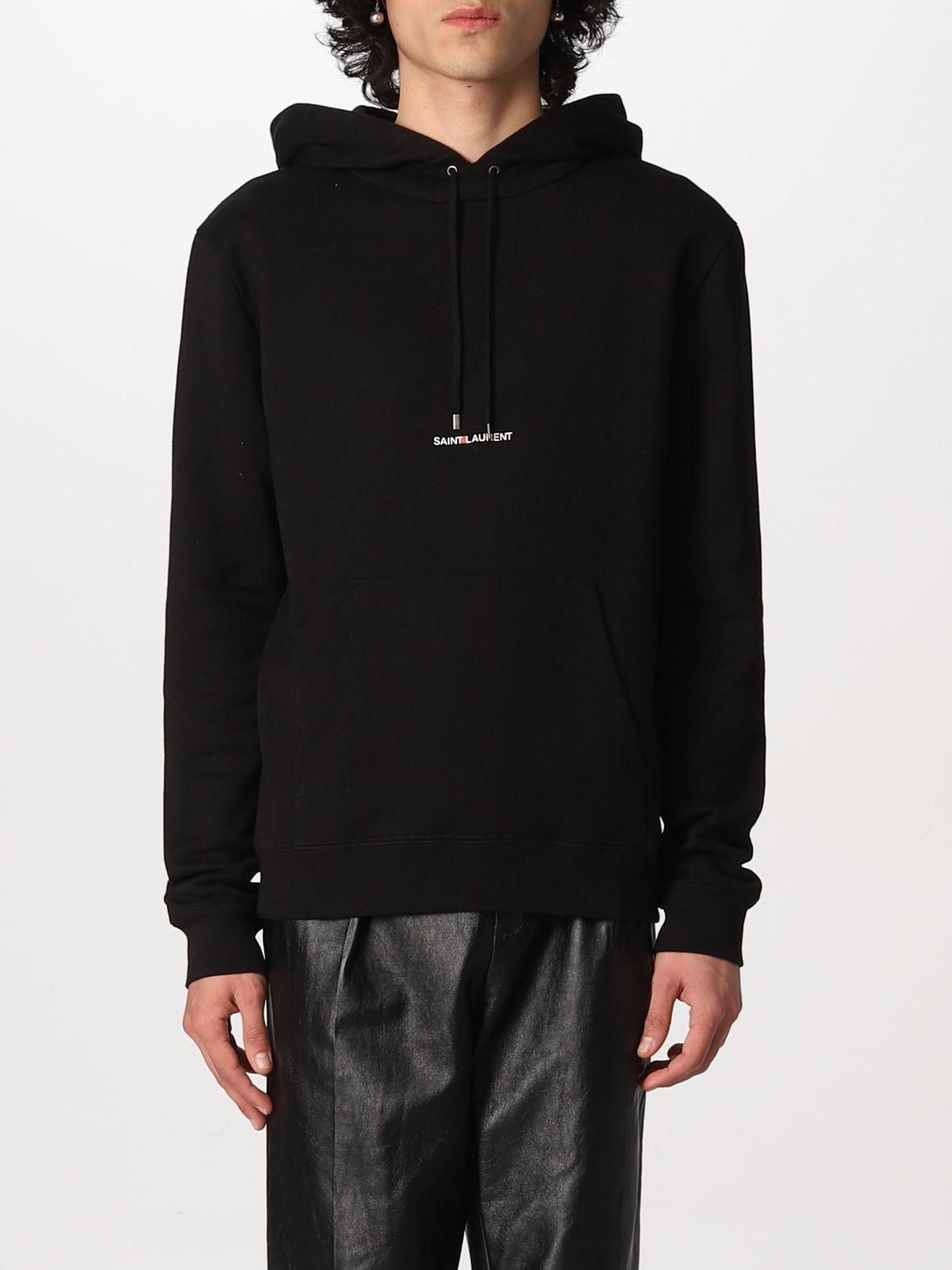 Sweatshirt Saint Laurent: Saint Laurent cotton hoodie with logo black 1