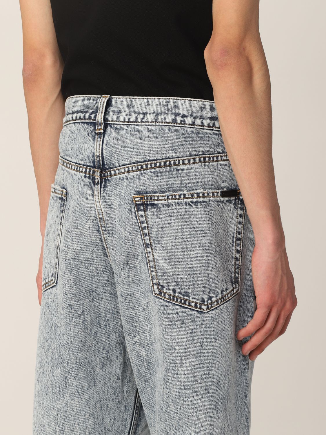 Jeans Saint Laurent: Saint Laurent washed denim cropped jeans denim 5