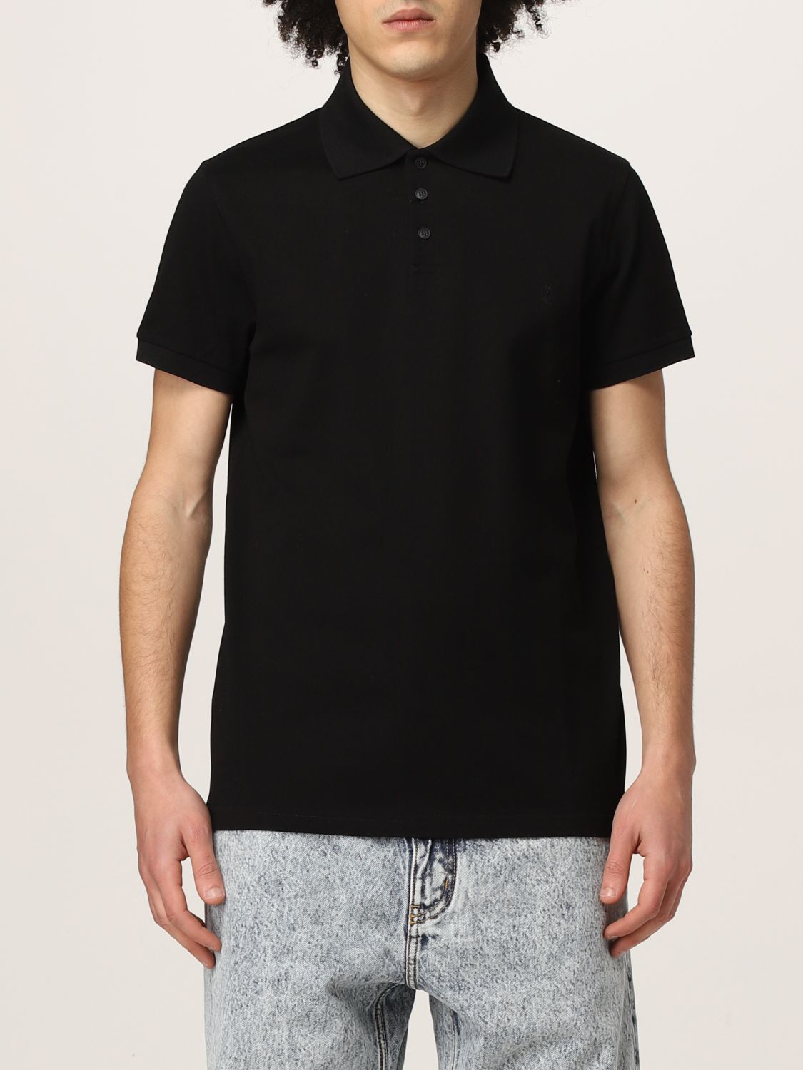 ポロシャツ サンローラン: ポロシャツ Saint Laurent メンズ ブラック 1
