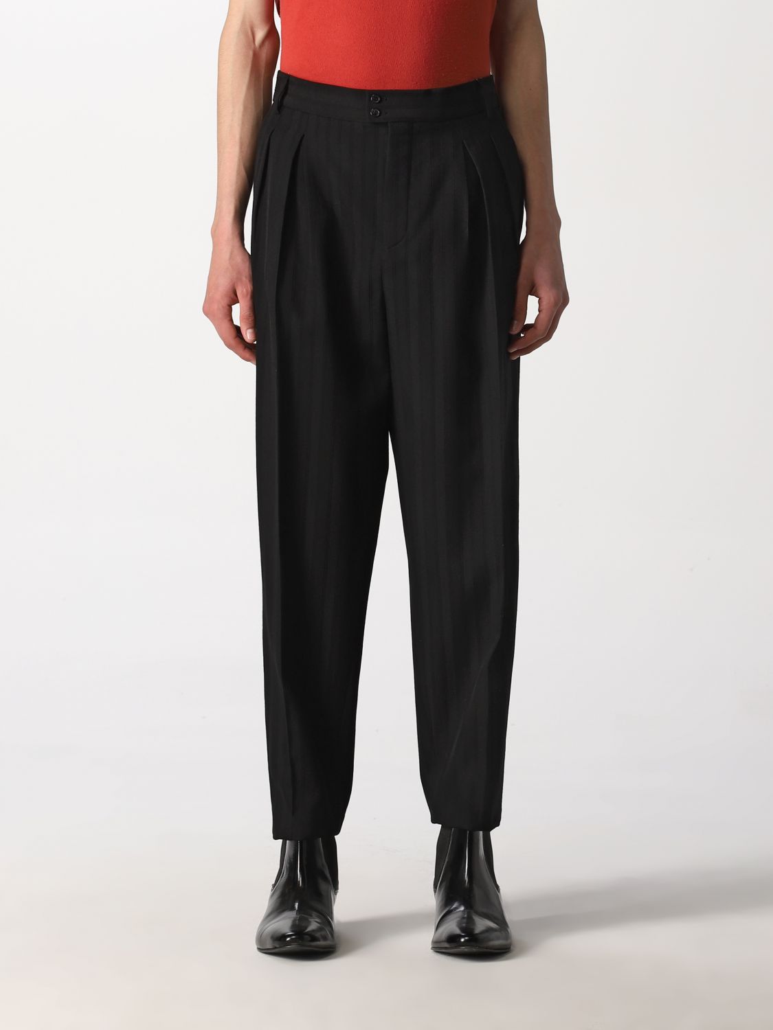 Pants Saint Laurent: Saint Laurent wool pants black 1