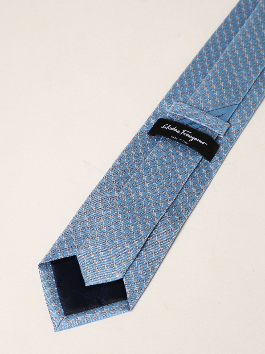 Tie Salvatore Ferragamo: Salvatore Ferragamo silk tie gnawed blue 2