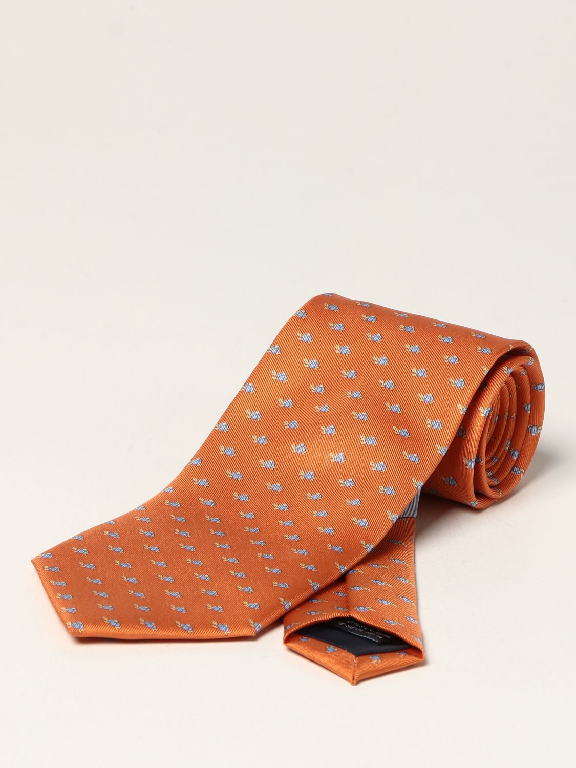 Cravate Salvatore Ferragamo: Cravate homme Salvatore Ferragamo orange 1