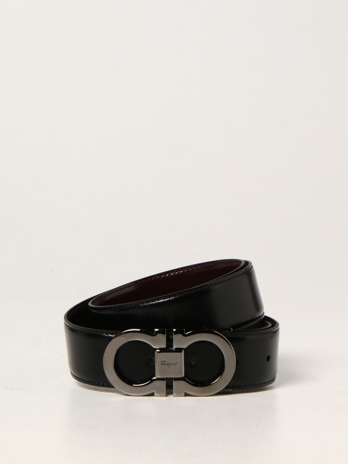 Leather belt Salvatore Ferragamo Black size 35 Inches in Leather - 15785468