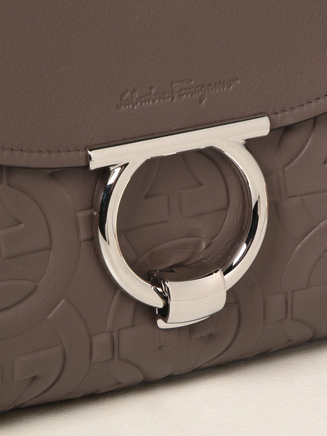 Handbag Salvatore Ferragamo: Salvatore Ferragamo Margot leather bag dove grey 4