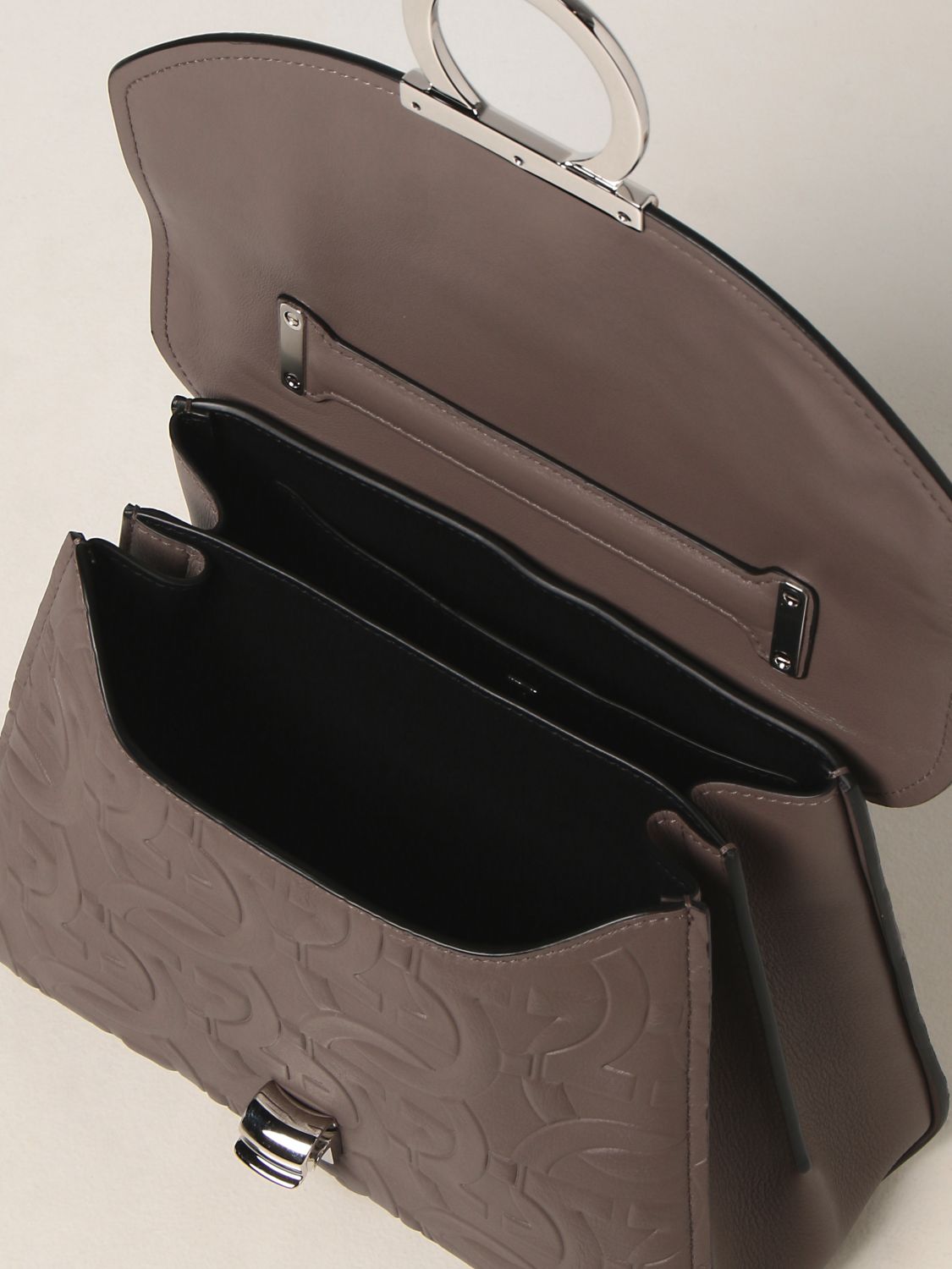Handbag Salvatore Ferragamo: Salvatore Ferragamo Margot leather bag dove grey 5