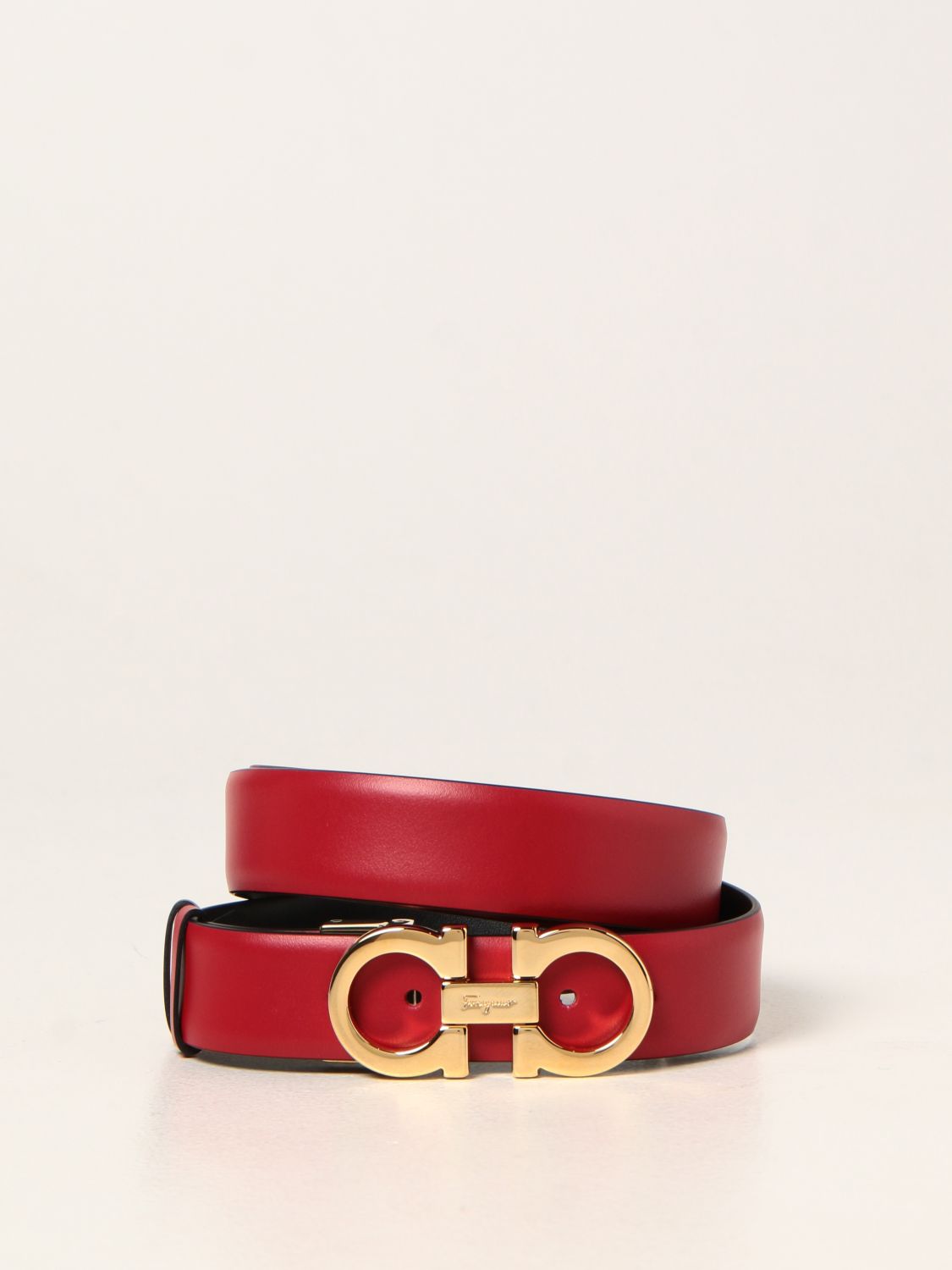 Leather belt Salvatore Ferragamo Red size 100 cm in Leather - 34693834