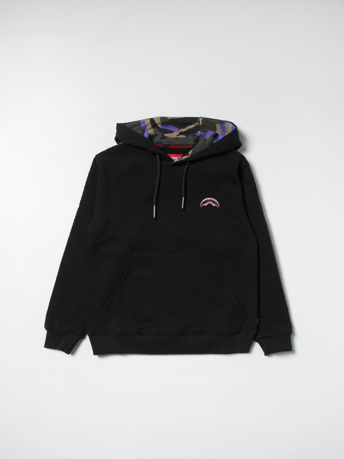 SPRAYGROUND sweater for boys Black Sprayground sweater SPY256BLK