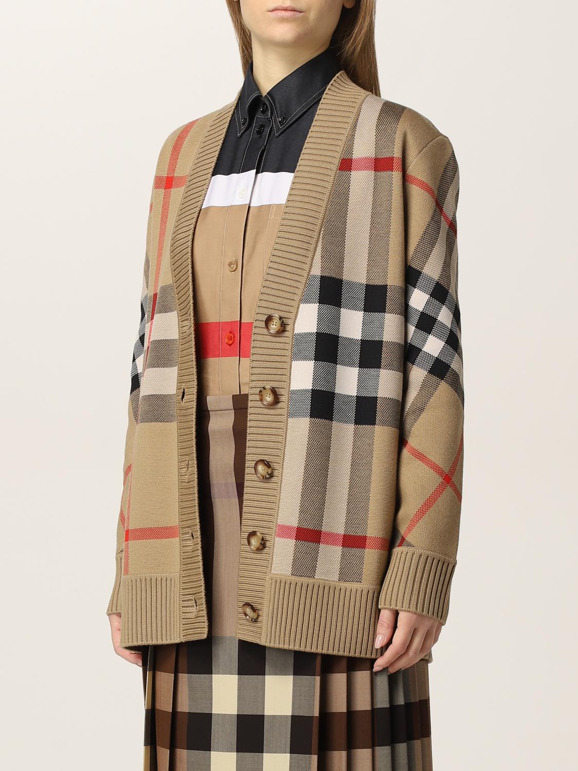 burberry plaid cardigan