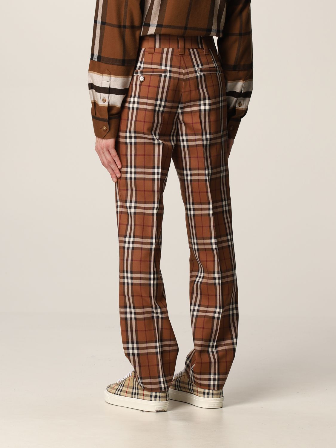 Burberry Dover check wool tailored pants