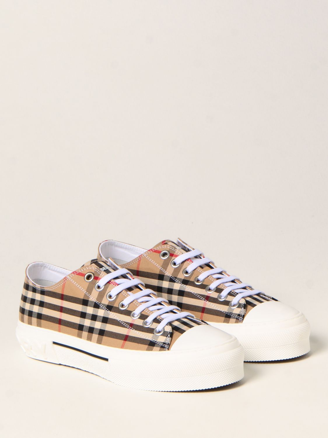Burberry low-top check canvas sneakers