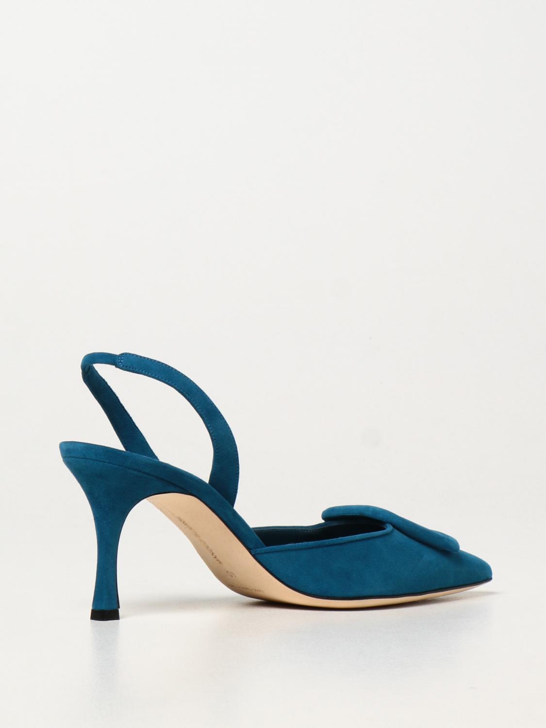 MANOLO BLAHNIK: Maysli suede slingbacks 