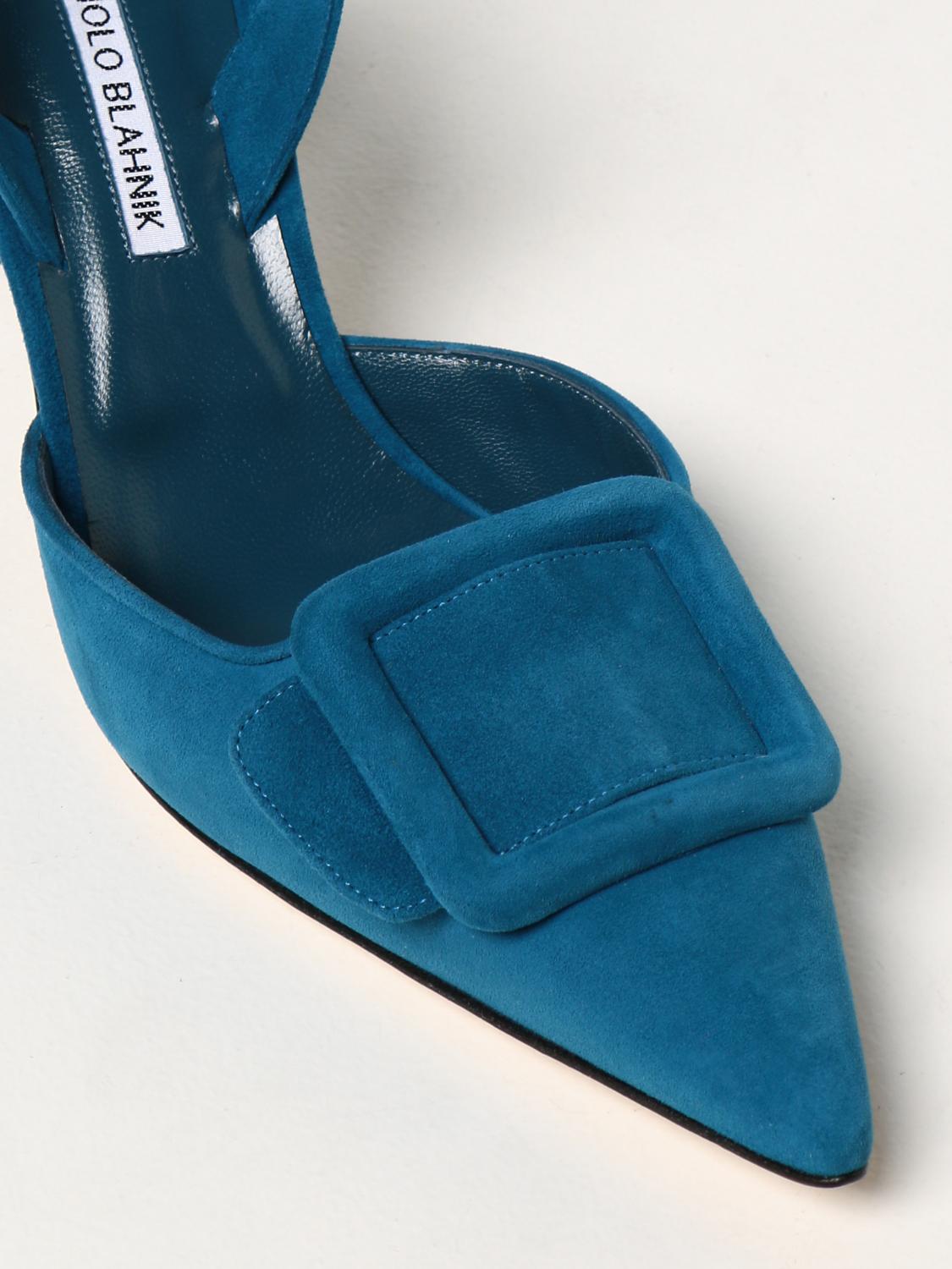 MANOLO BLAHNIK: Maysli suede slingbacks 