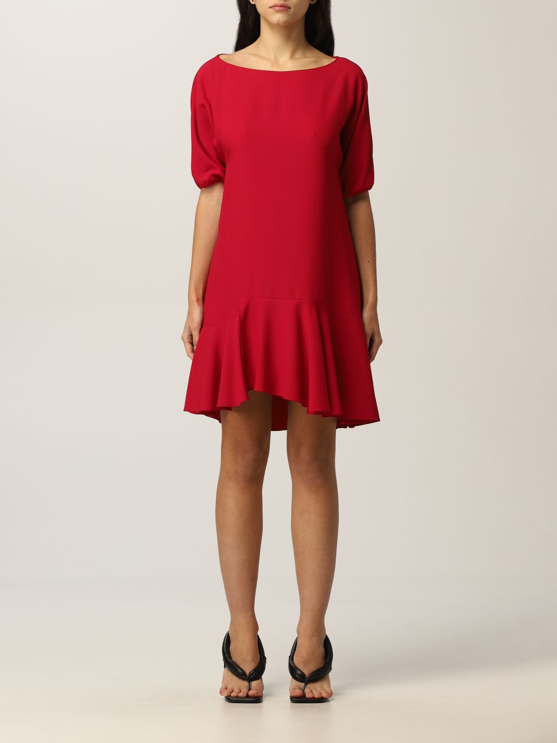 Dress Red Valentino: Red Valentino dress with flounce red 1