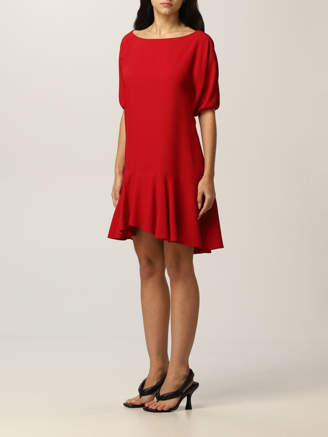 Dress Red Valentino: Red Valentino dress with flounce red 3