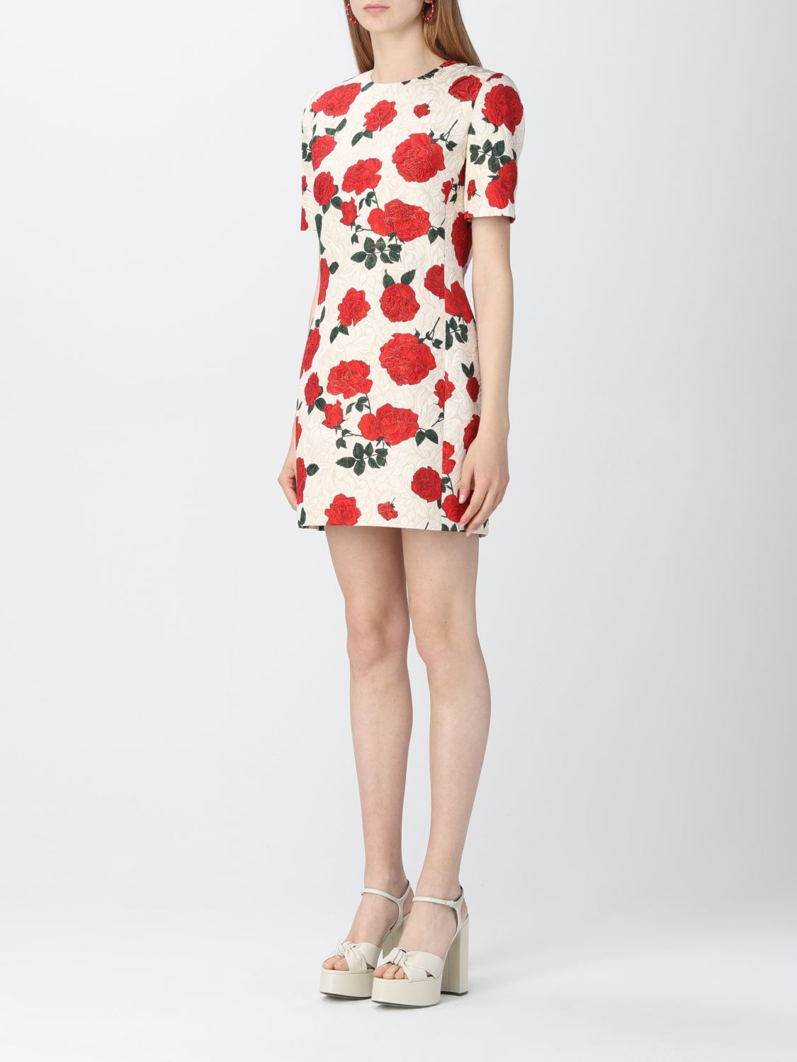 Dress Saint Laurent: Saint Laurent dress with roses white 4