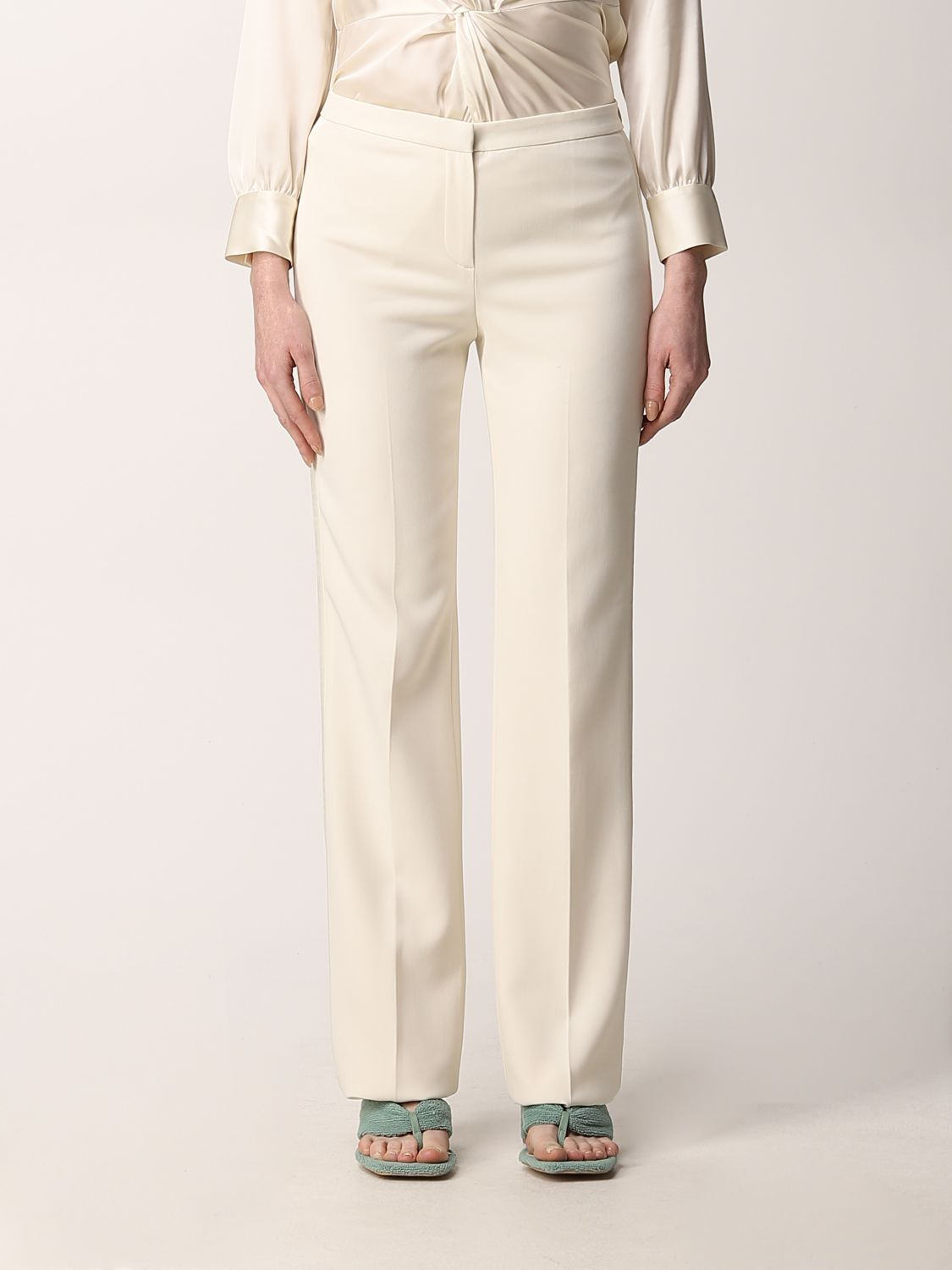 THEORY: High-waisted Thoery pants - White | Theory pants L1009212 ...