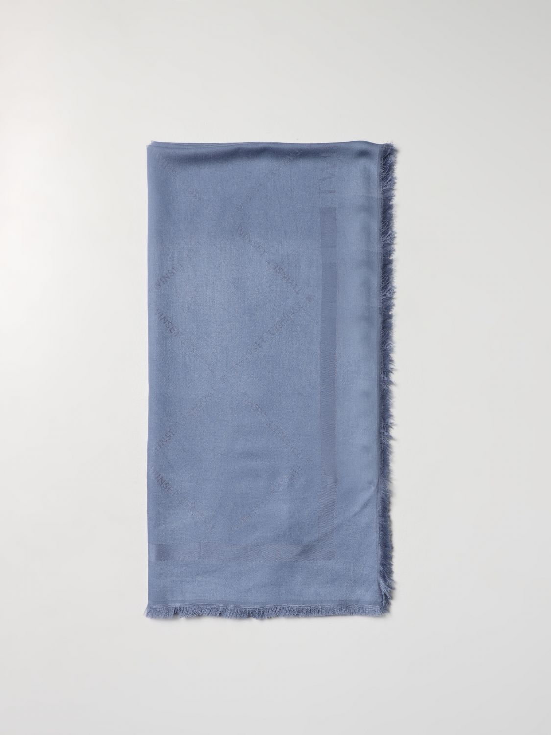 Scarf Twinset: Twinset viscose scarf gnawed blue 1