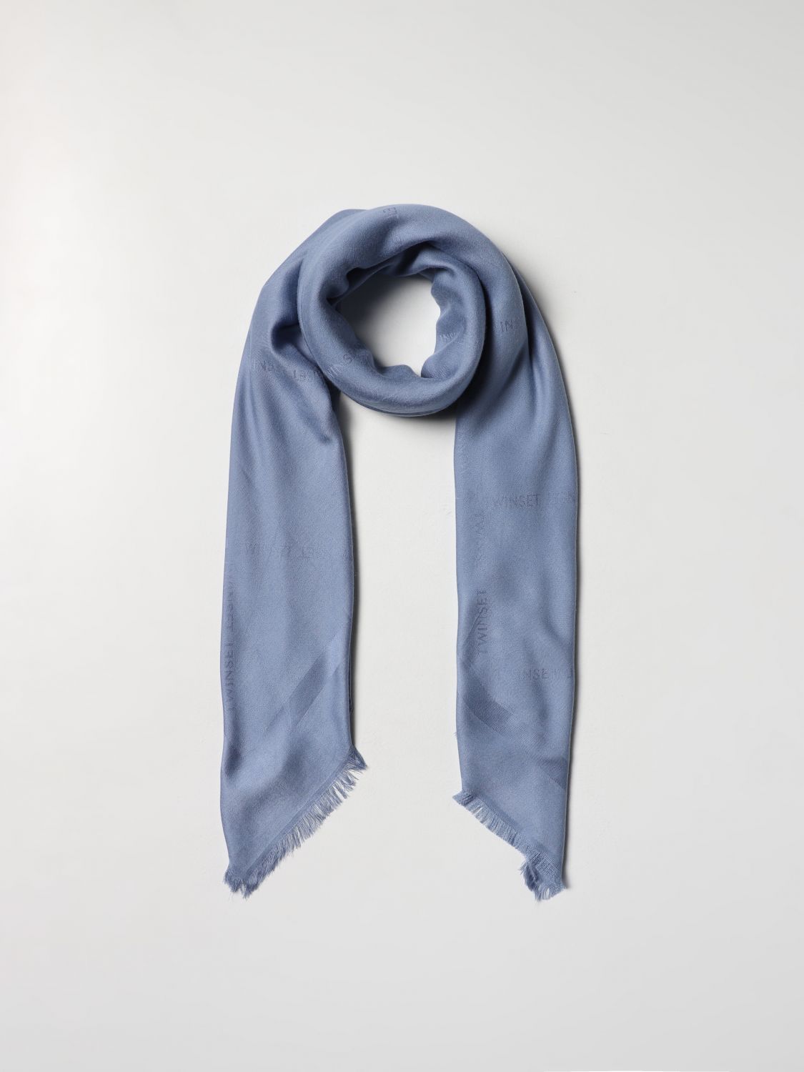 Scarf Twinset: Twinset viscose scarf gnawed blue 2