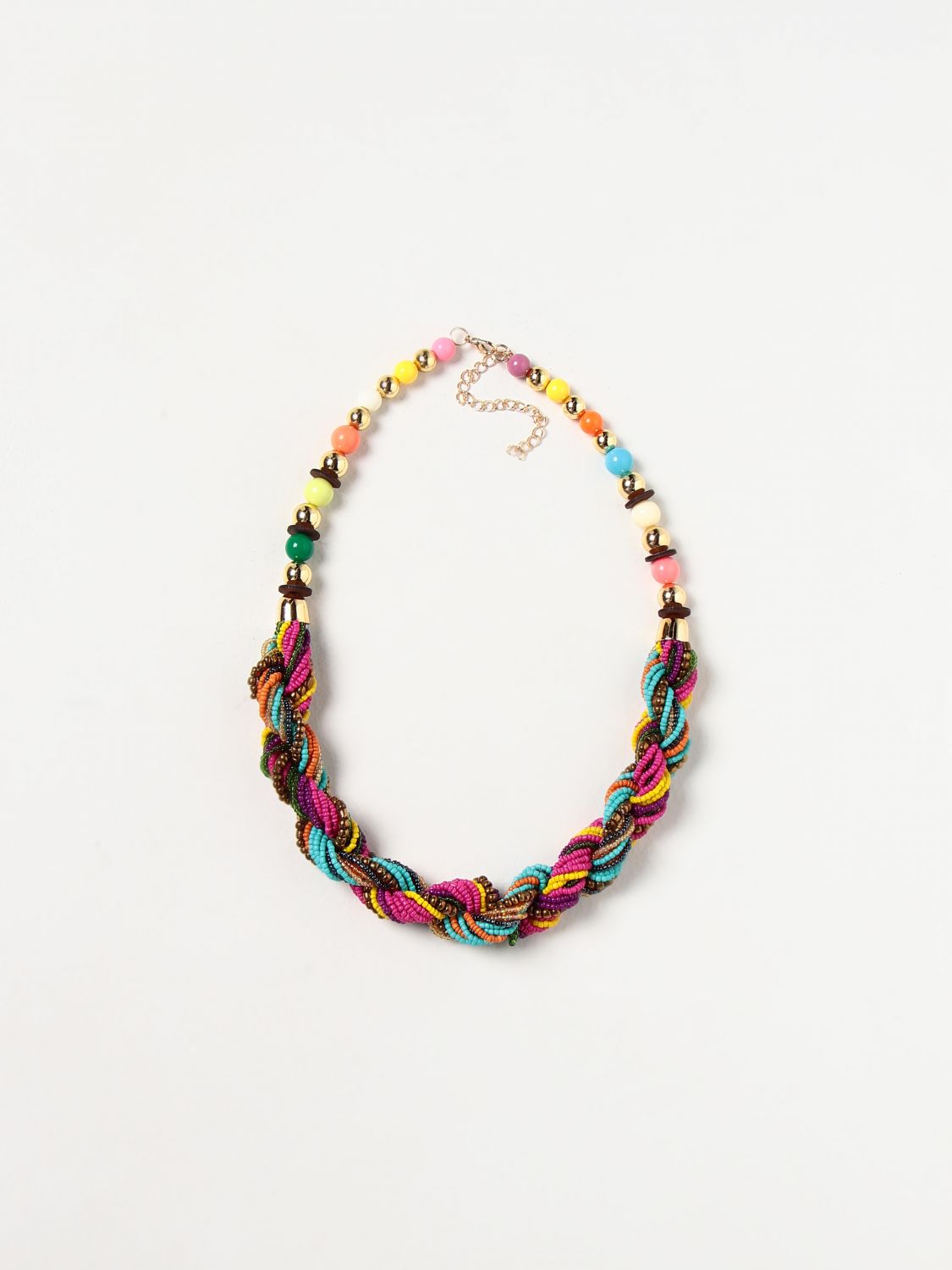 Jewel Twinset: Twinset intertwined beads necklace multicolor 1