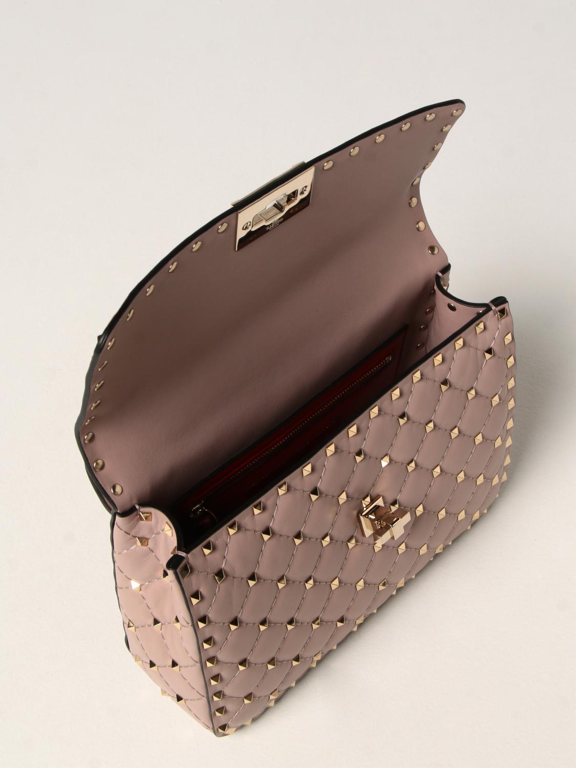 valentino nappa rockstud clutch