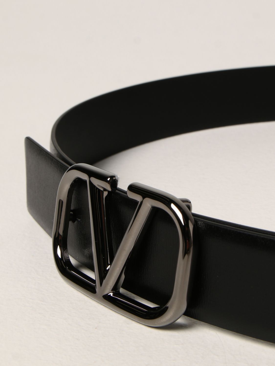 Belt Valentino Garavani: Valentino Garavani VLogo Signature leather belt black 2