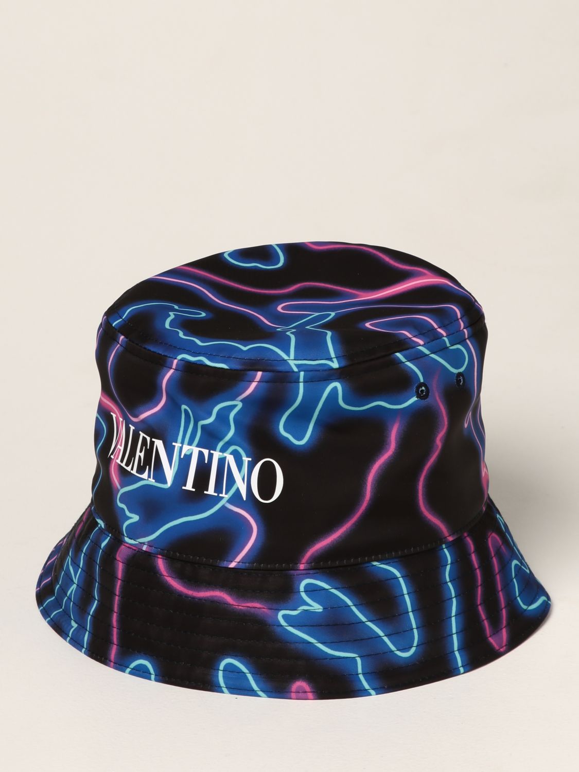 Cappello Valentino Garavani: Cappello Neon Optical Valentino Garavani in nylon blue 1