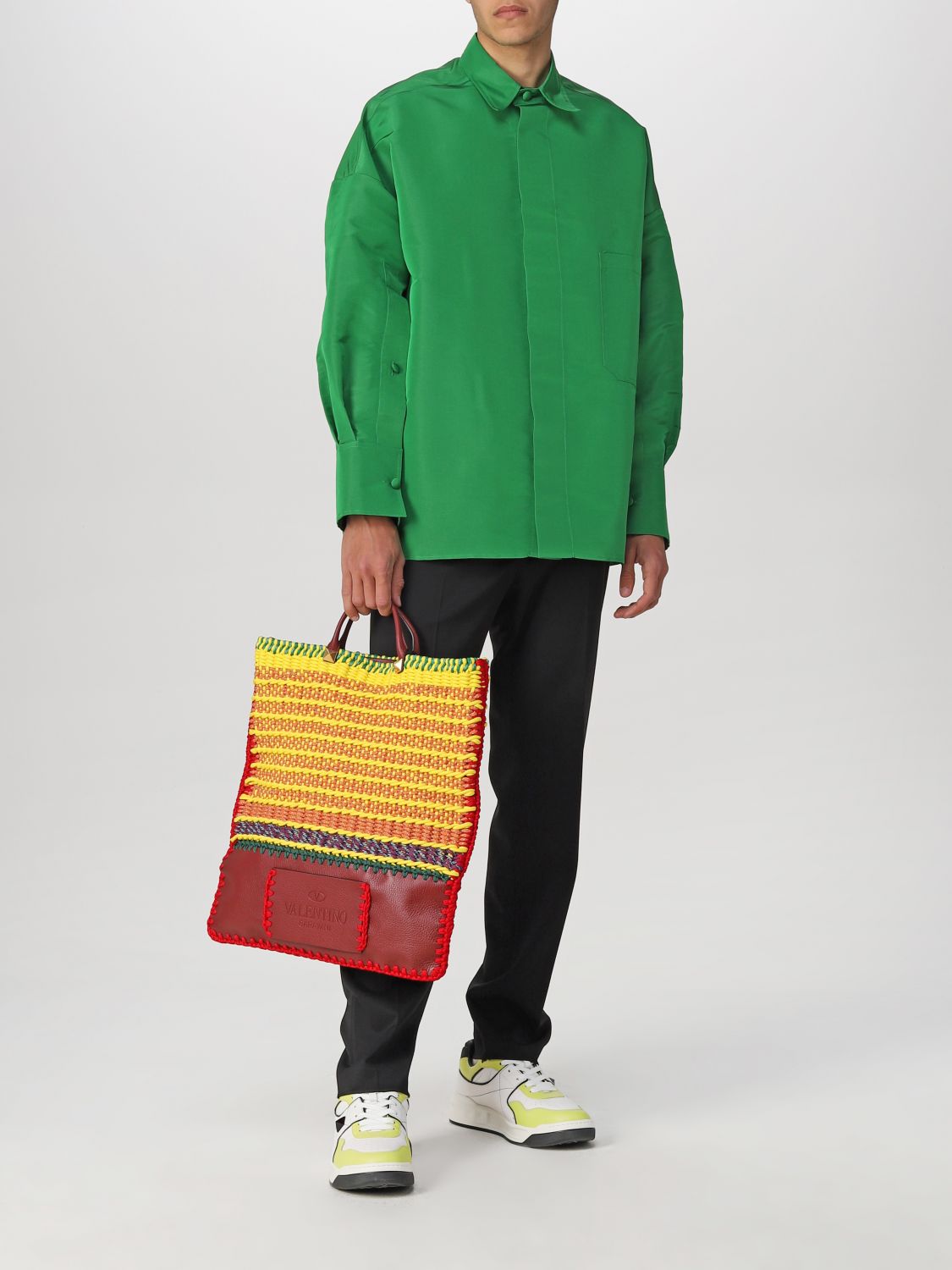 Bags Valentino Garavani: Valentino Garavani crochet flat shopping bag multicolor 2