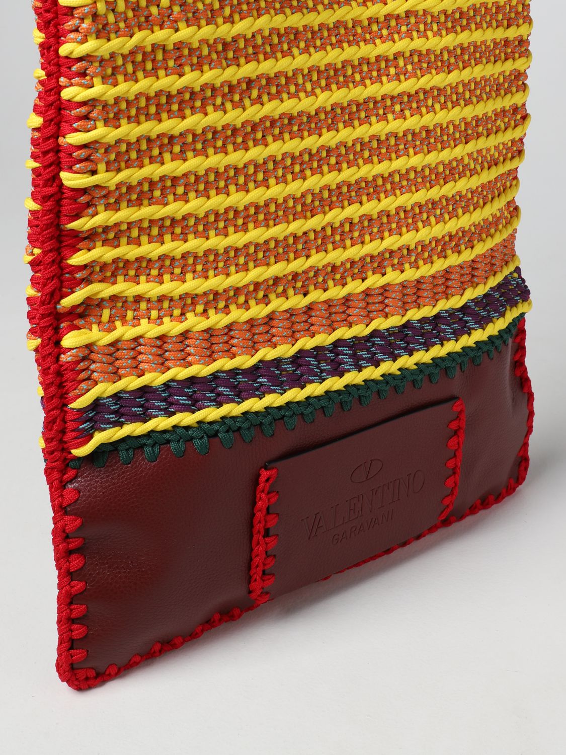 Bags Valentino Garavani: Valentino Garavani crochet flat shopping bag multicolor 4