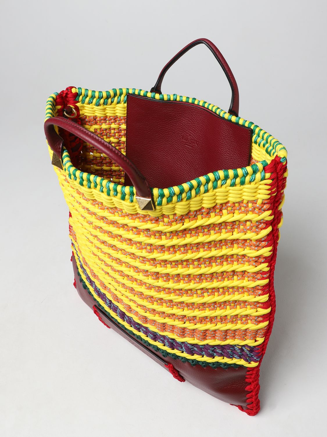 Bags Valentino Garavani: Valentino Garavani crochet flat shopping bag multicolor 5