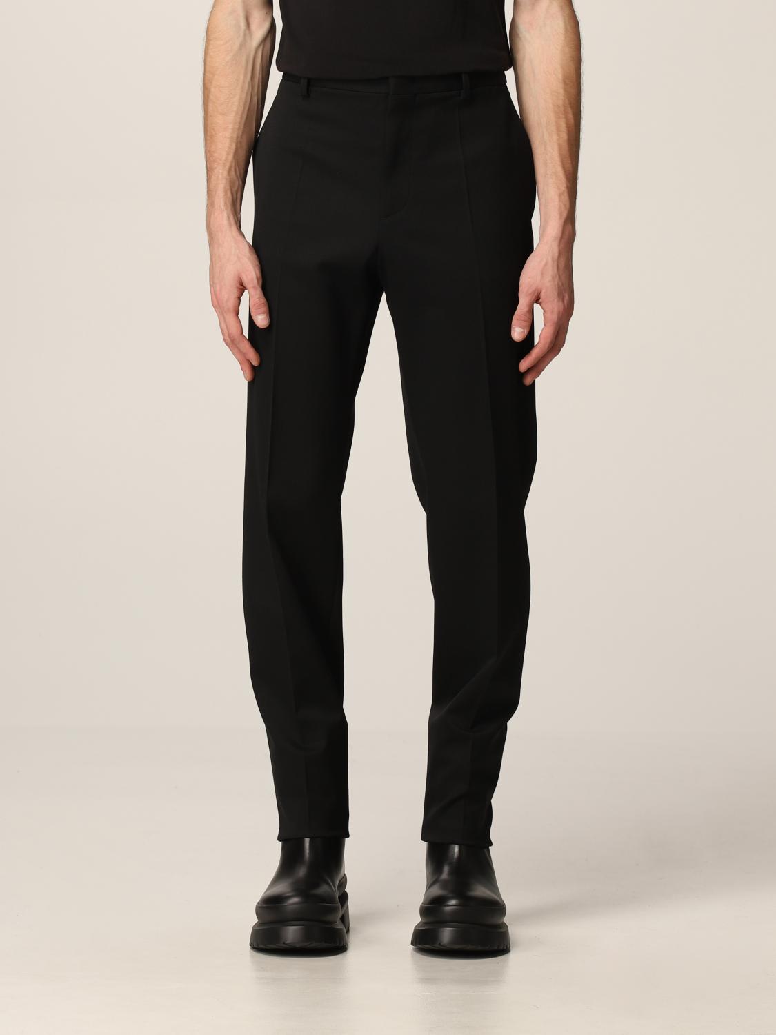 VALENTINO: Pantalone in lana vergine light - Nero | Pantalone Valentino  XV3RB544804 GIGLIO.COM