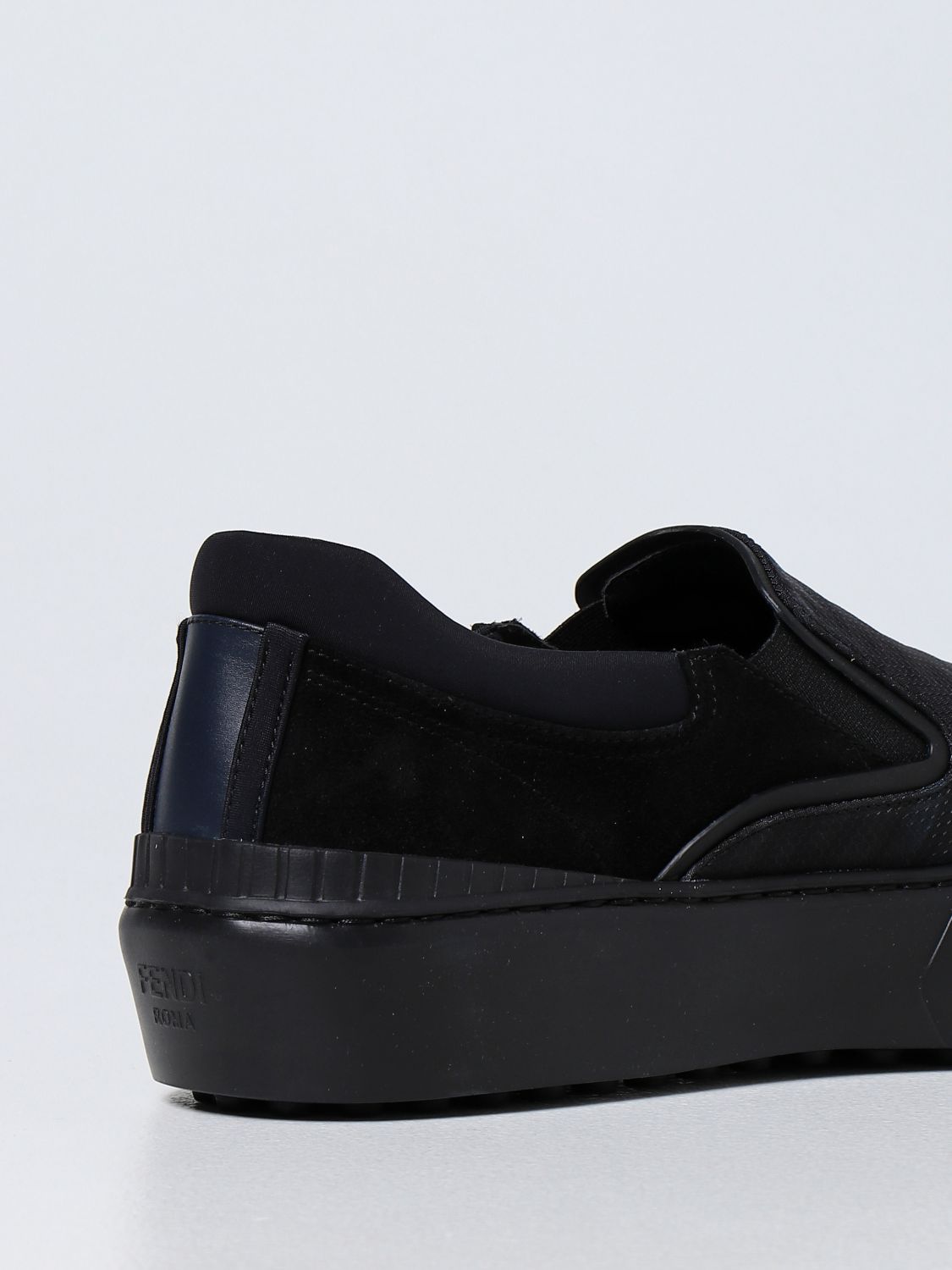 black fendi loafers