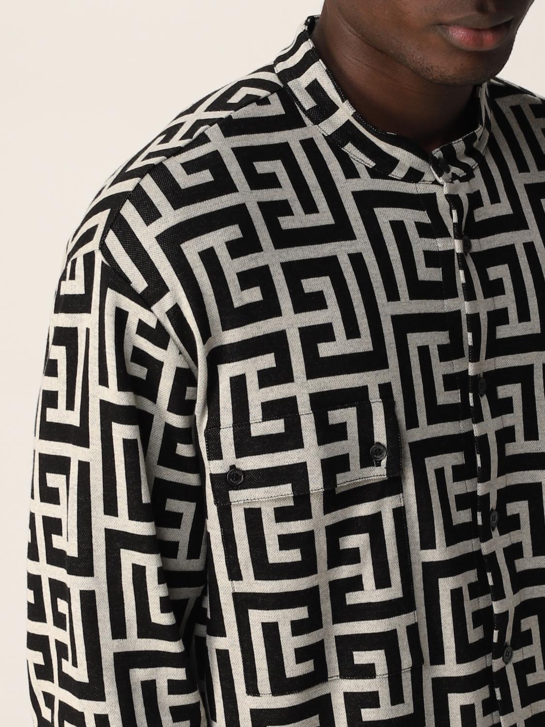 balmain monogram shirt