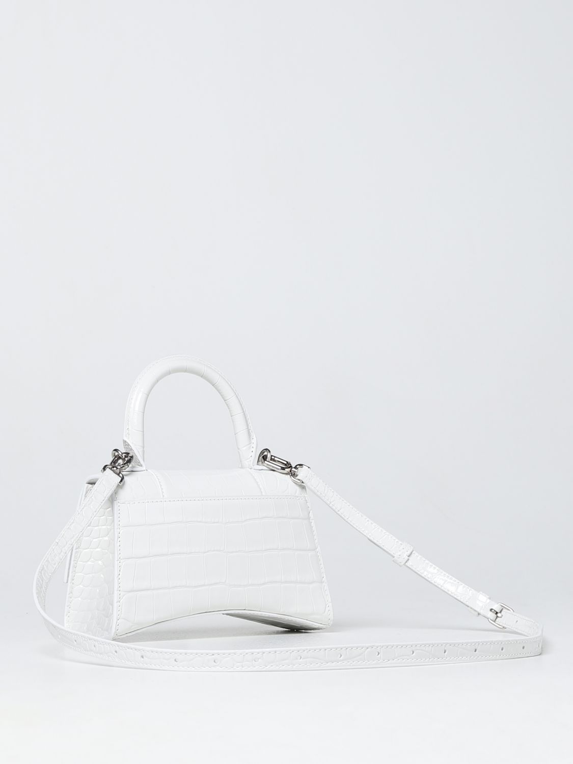 Hourglass top handle XS Balenciaga bag in crocodile print leather