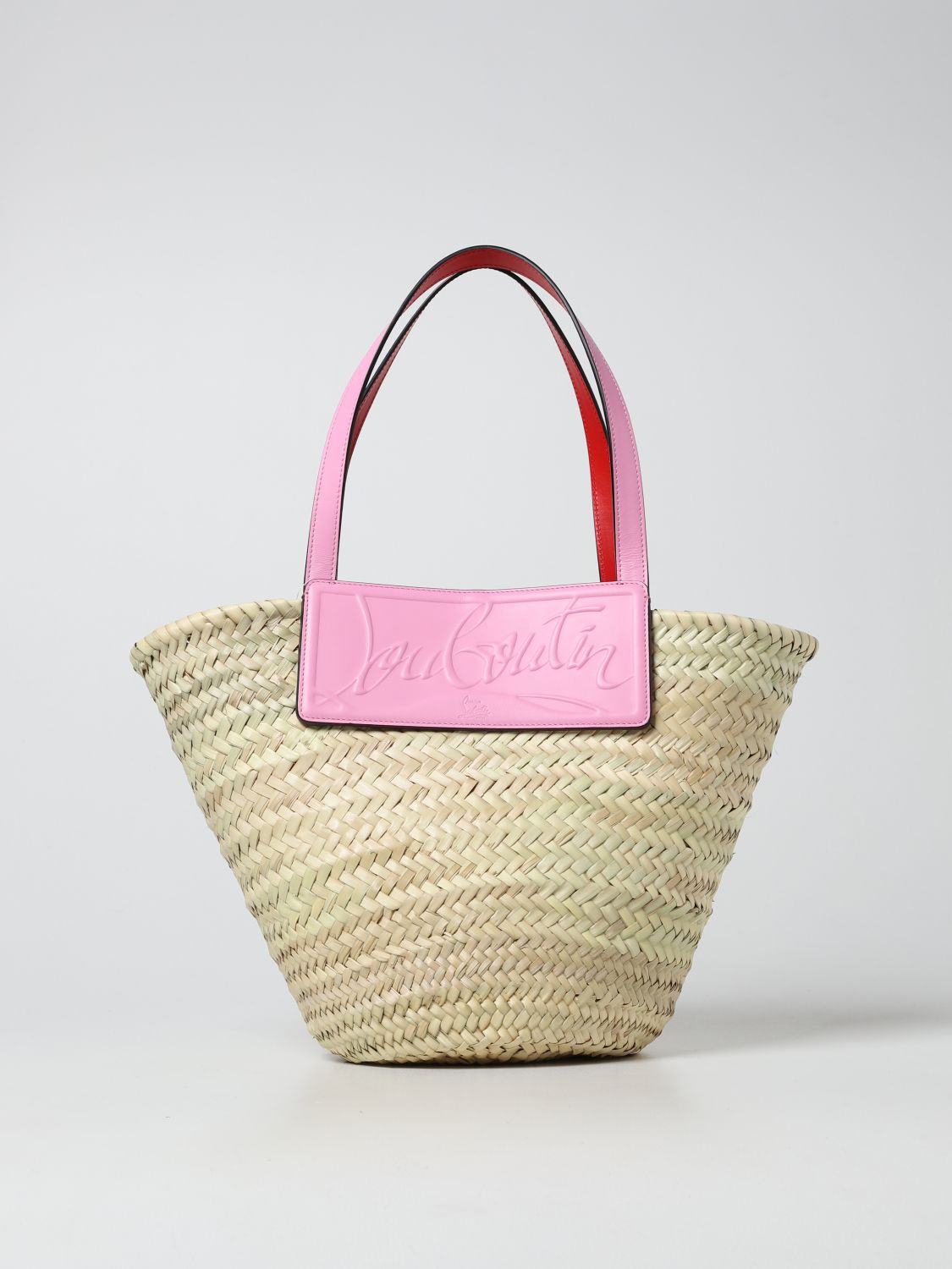 louboutin straw bag