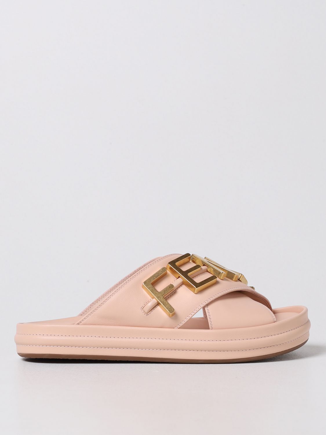 FENDI: Shoes women - Pink | Flat Sandals Fendi 8X8289AI1R GIGLIO.COM