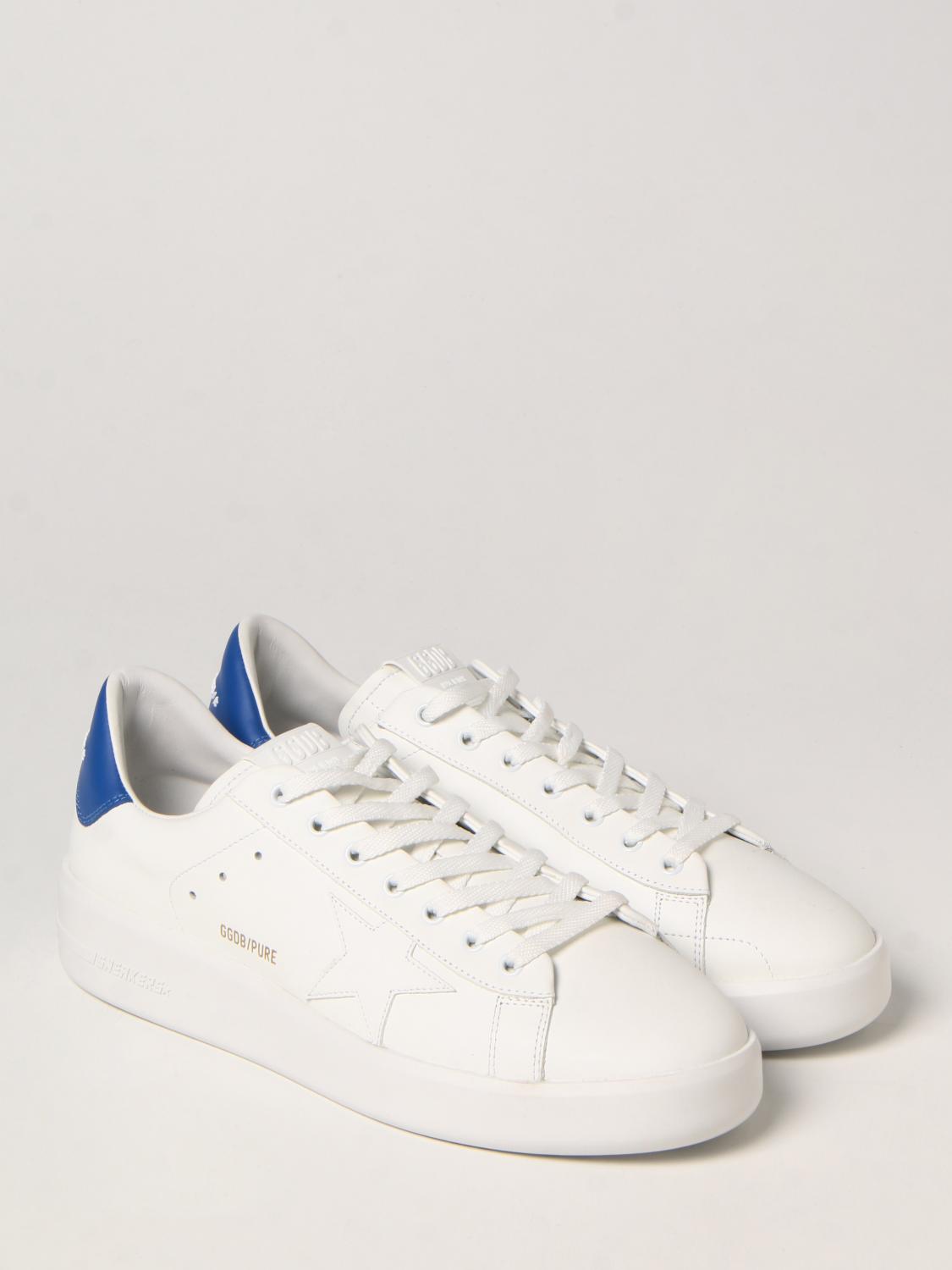 GOLDEN GOOSE: Sneakers Pure New in pelle - Bianco | Sneakers Golden Goose  GMF00197F00053910327 GIGLIO.COM