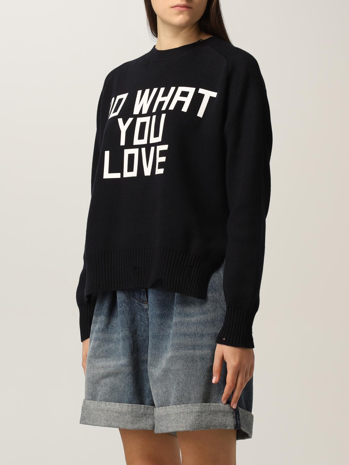 GOLDEN GOOSE: Maglia Star in cotone - Blue | Maglia Golden Goose  GWP00765P00043250501 GIGLIO.COM