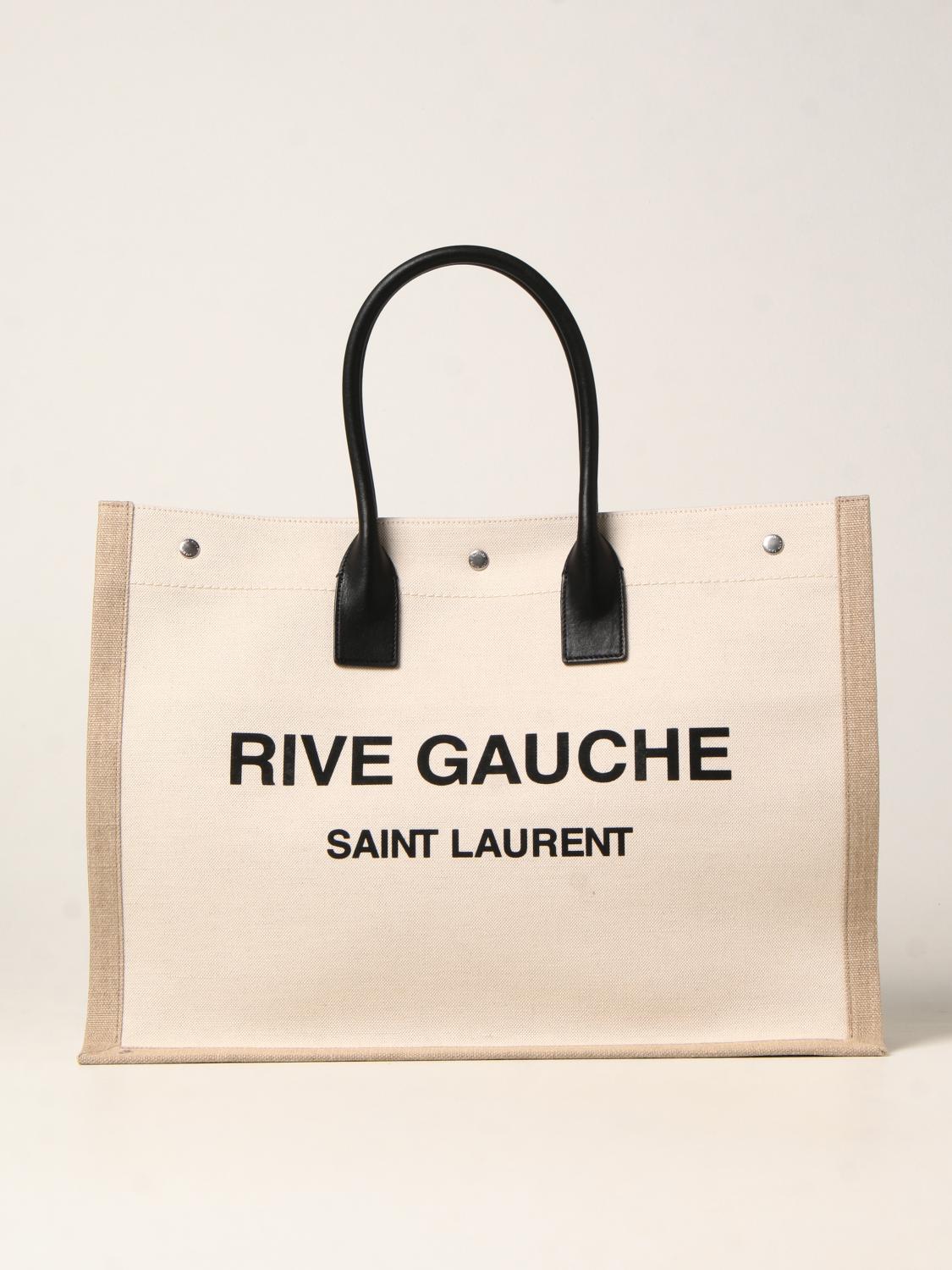 Saint Laurent Rive Gauche Canvas Tote Bag