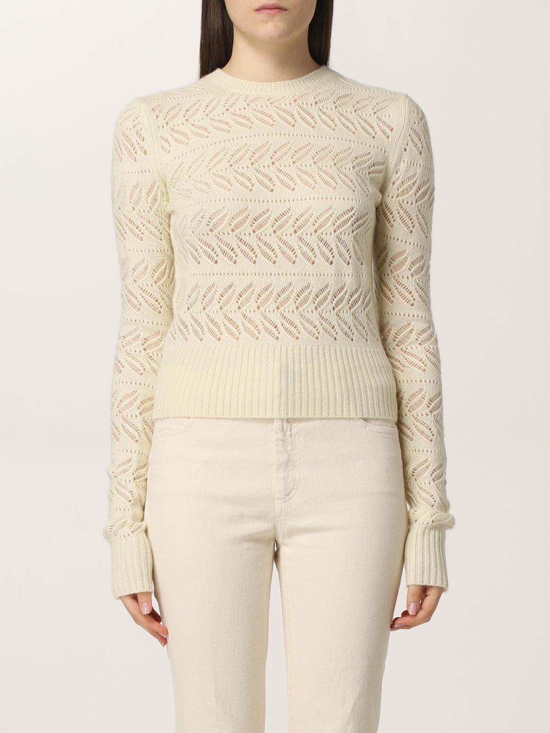 Sweater Sportmax: Sportmax cashmere blend sweater ivory 1