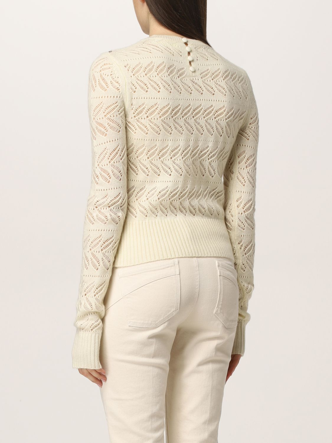 Sweater Sportmax: Sportmax cashmere blend sweater ivory 3