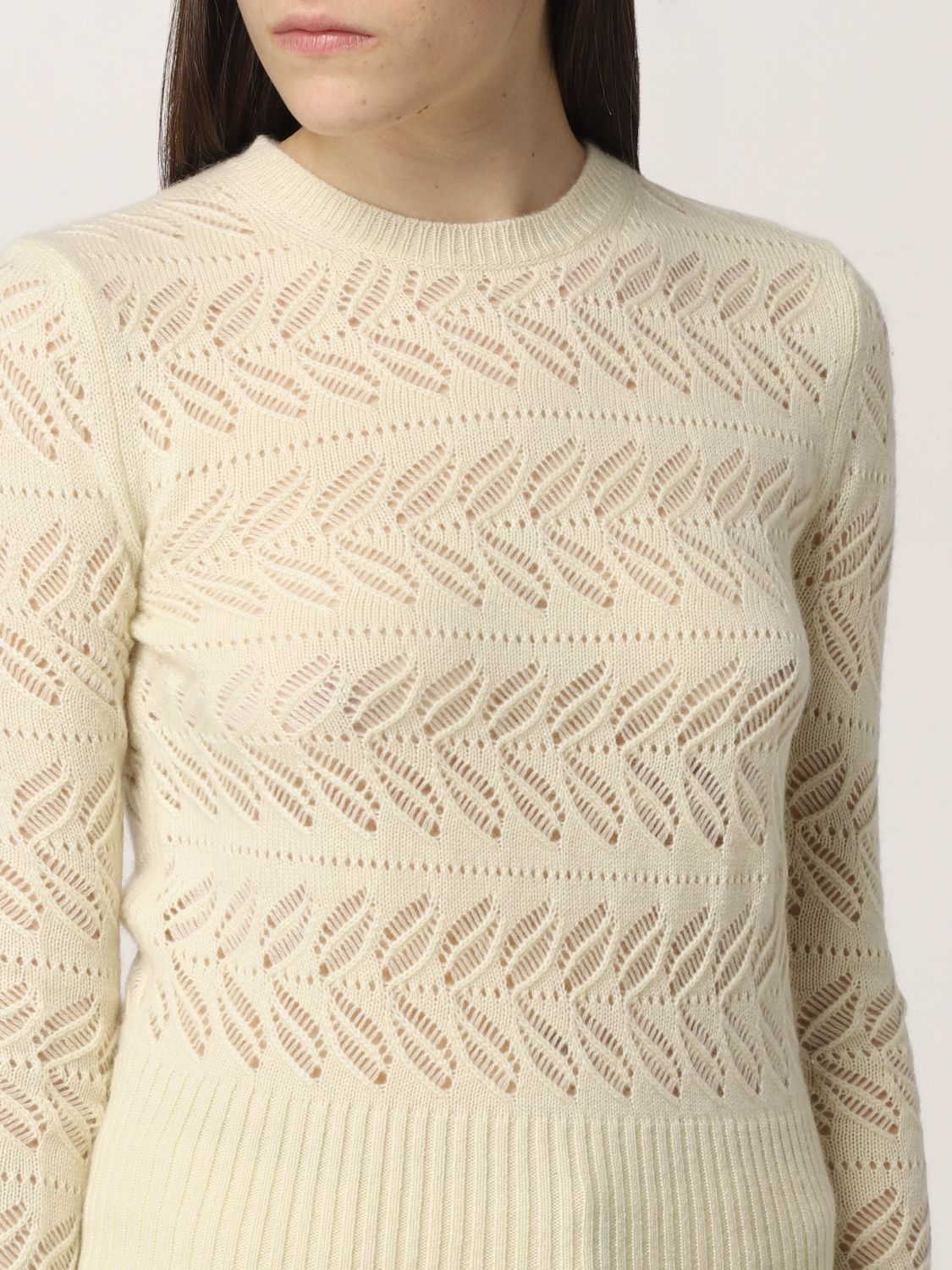 Sweater Sportmax: Sportmax cashmere blend sweater ivory 5