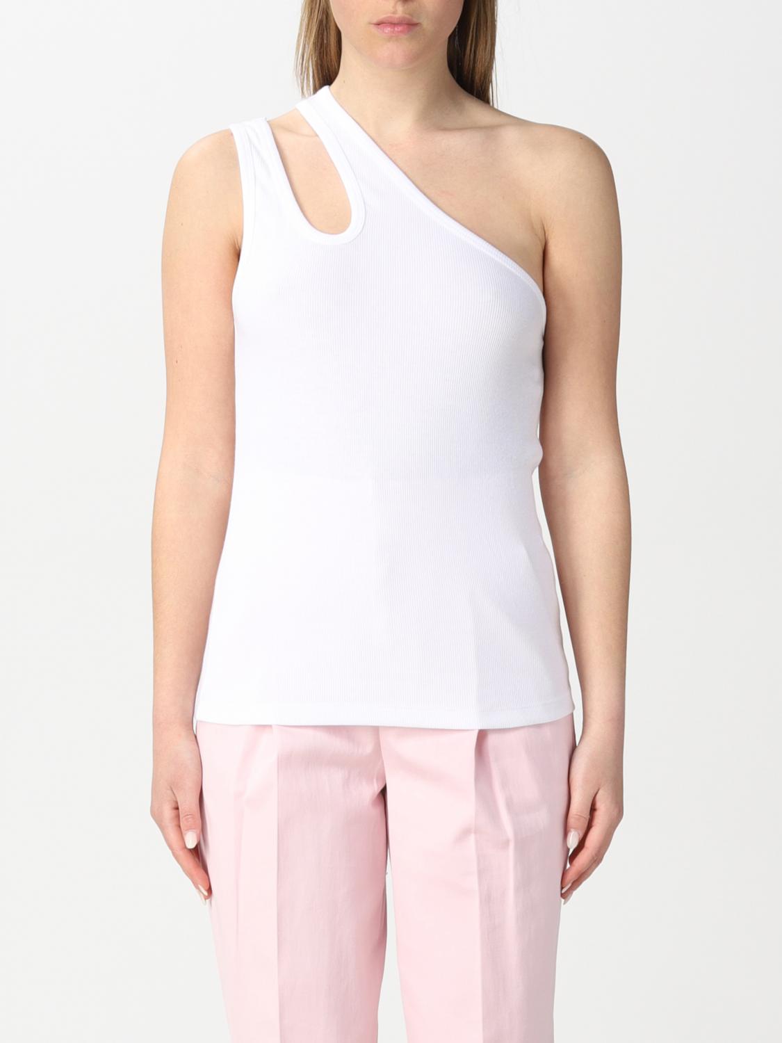 Remain Birger Christensen Tonya Cotton Blend Jersey Tank Top In White